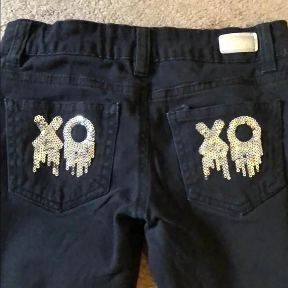 Girl’s Black XOXO Stretch Jeans, size 10 - Picture 3 of 4